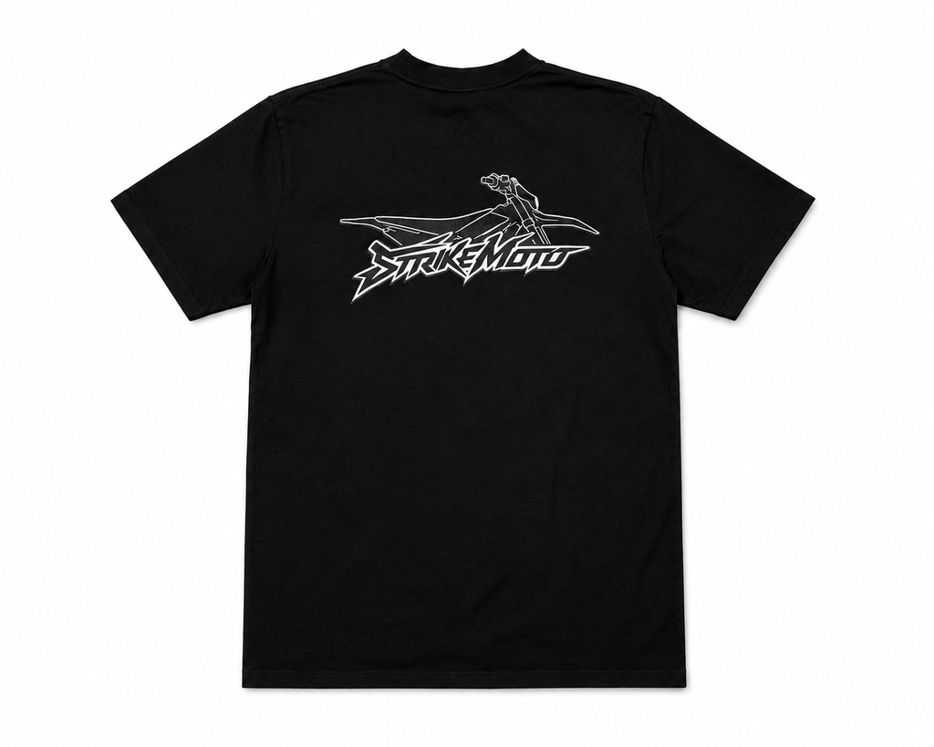 StrikeMoto Black Tee (PREORDER)
