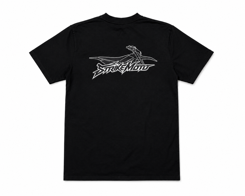 StrikeMoto Black Tee (PREORDER)