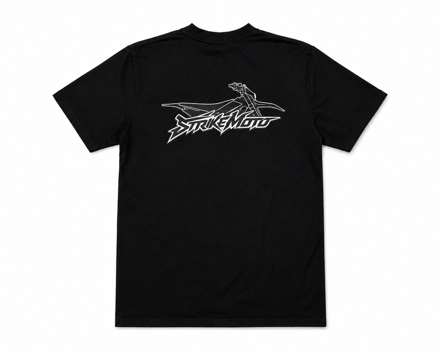 StrikeMoto Black Tee (PREORDER)