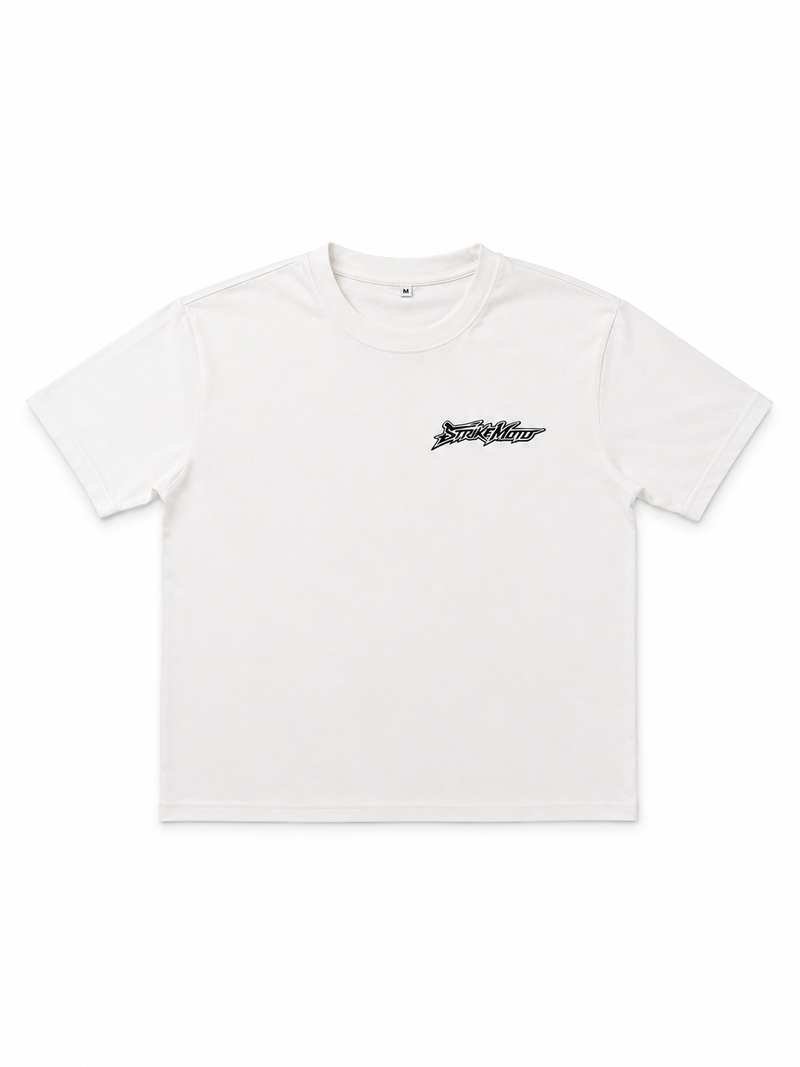 StrikeMoto White Tee (PREORDER)