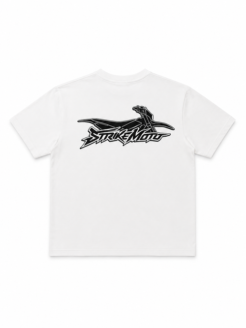 StrikeMoto White Tee (PREORDER)